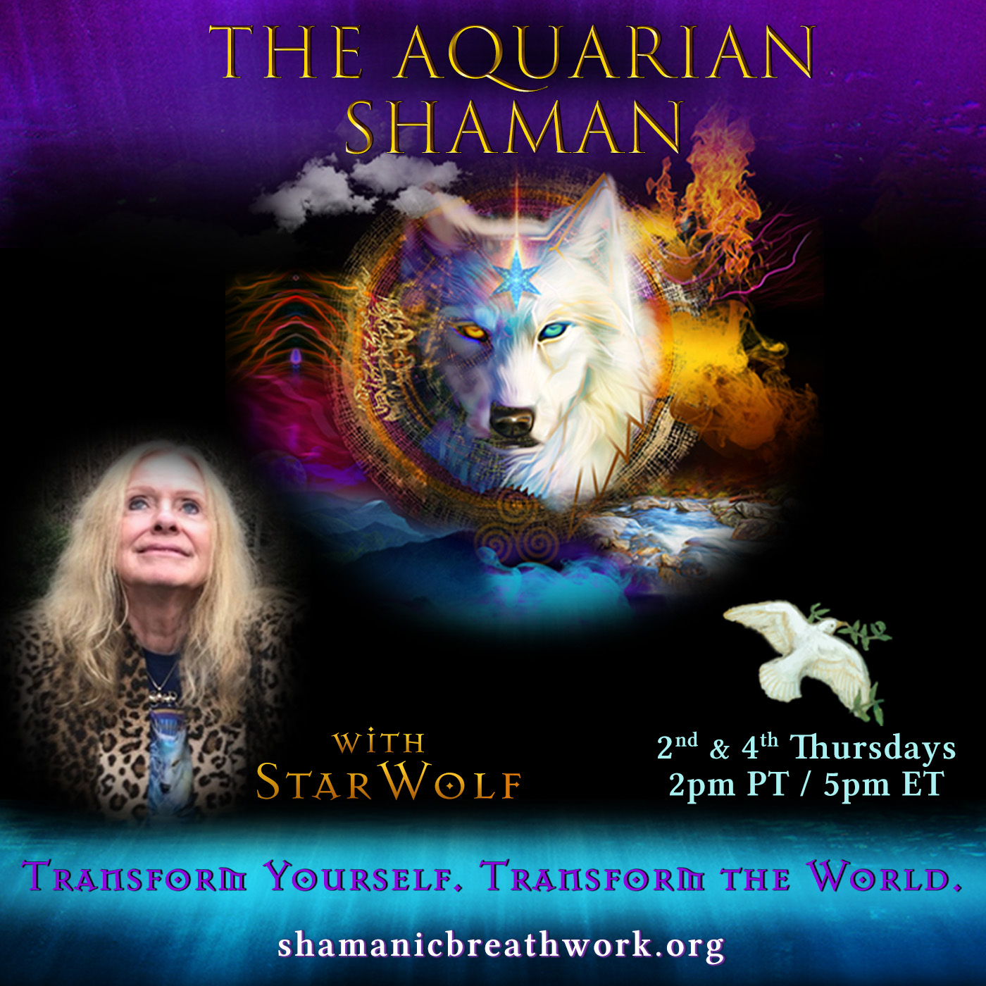 The Aquarian Shaman Show to Inspire Personal and Planetary Transformation with Star Wolf, Ph.D.